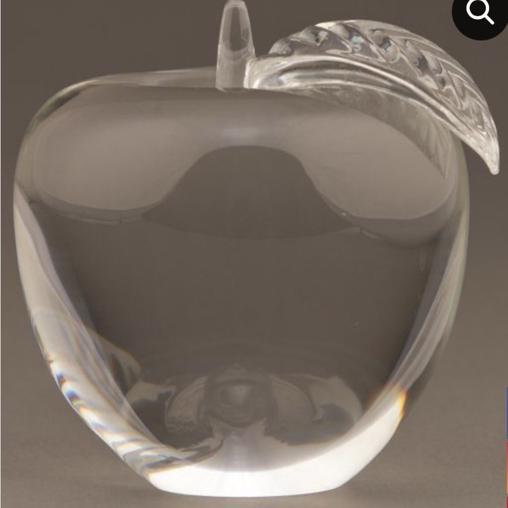 Elegant Crystal Apple Figurine